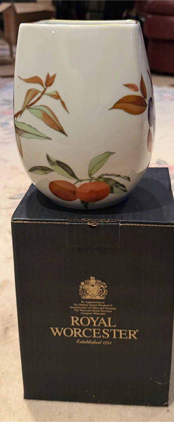 Royal Worcester Evesham Gold Square Vase