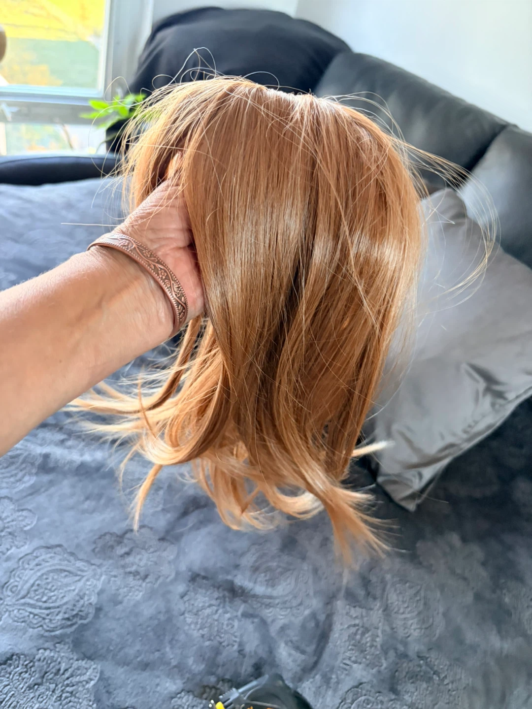 14” Light Brown/blond synthetic Hair Topper Hairpiece