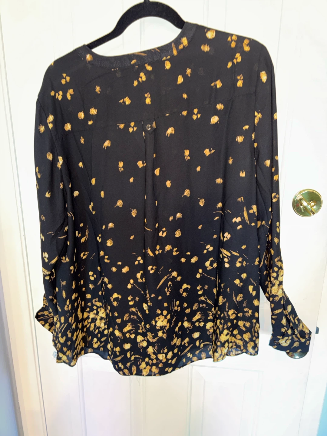 Zac & Rachel Black and Yellow Print Blouse - photo 3