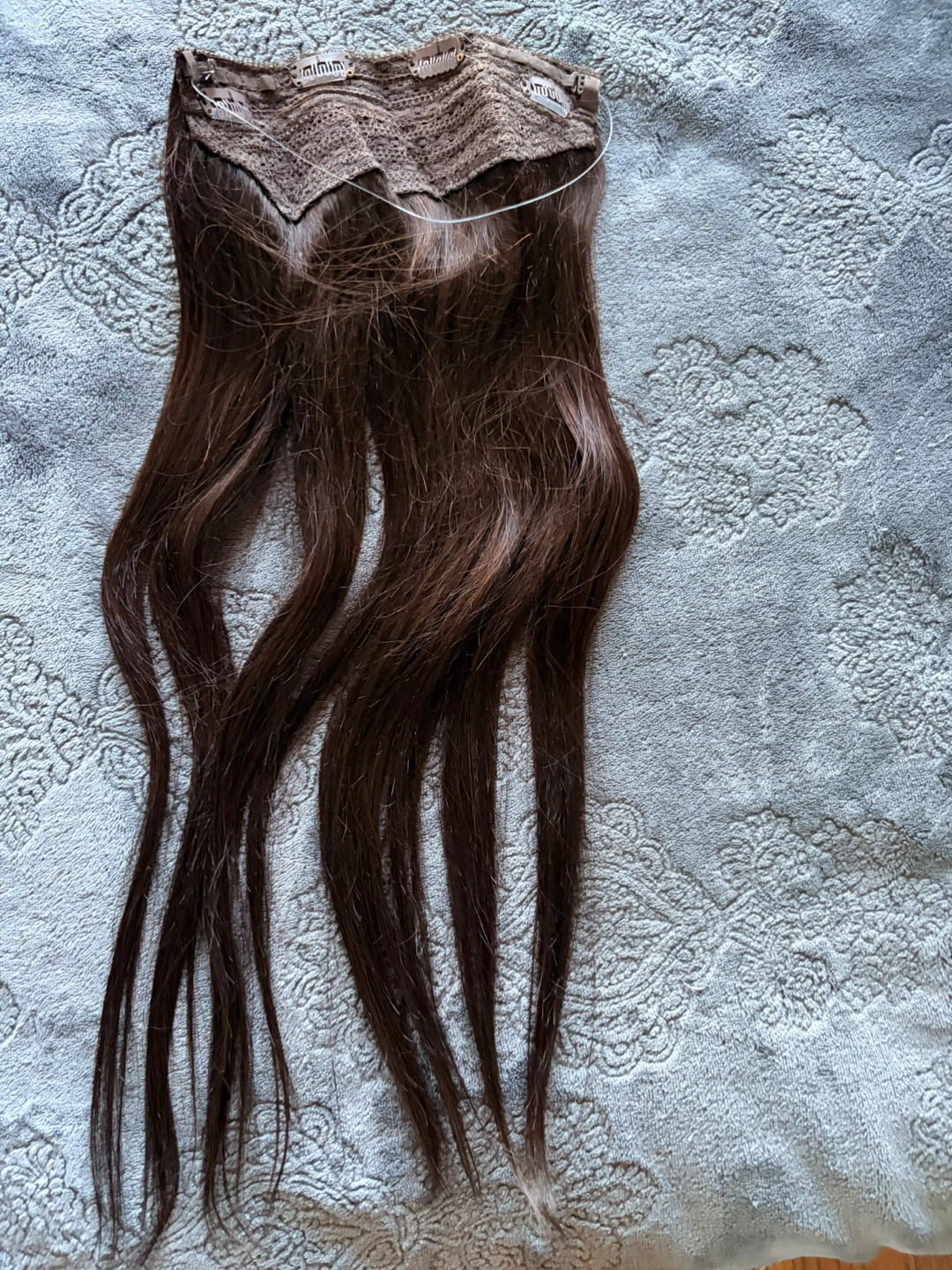 Dark Brown halo Hair Extension Weft - photo 4