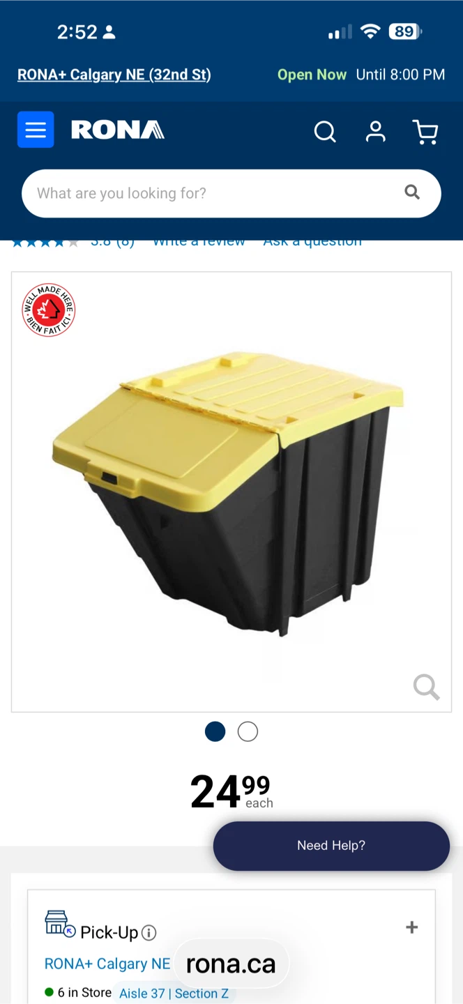 Stackable Storage Bins 61L