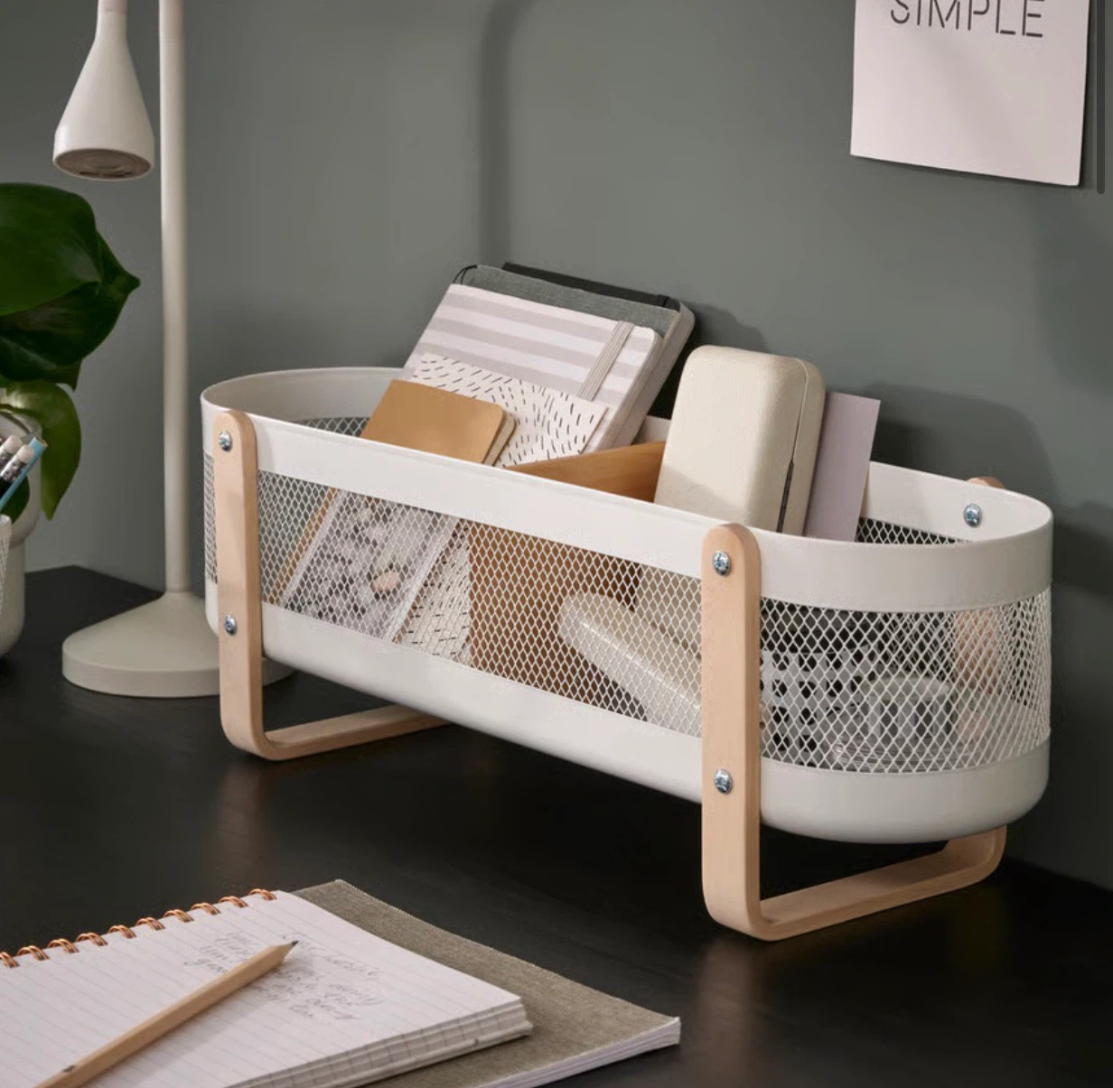 IKEA RISATORP Desk organizer, white