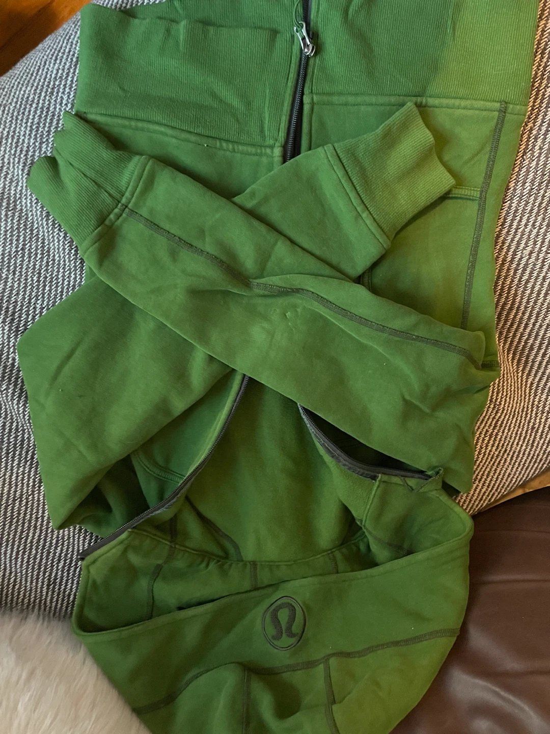 Lululemon Green Scuba Zip-Up Hoodie