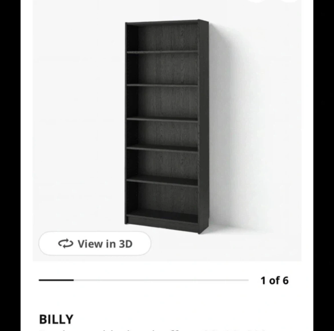 IKEA BILLY Bookcase in Black Oak Effect