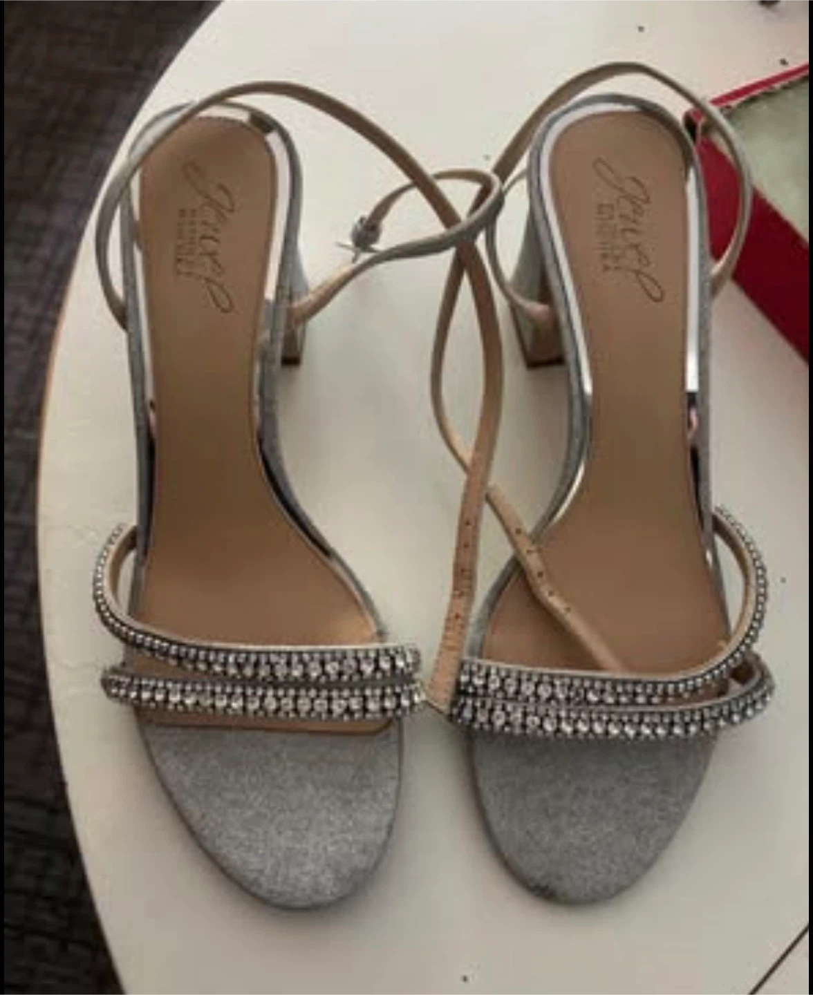 Jewel Badgley Mischka Rochel Platform Block Heel Sandals