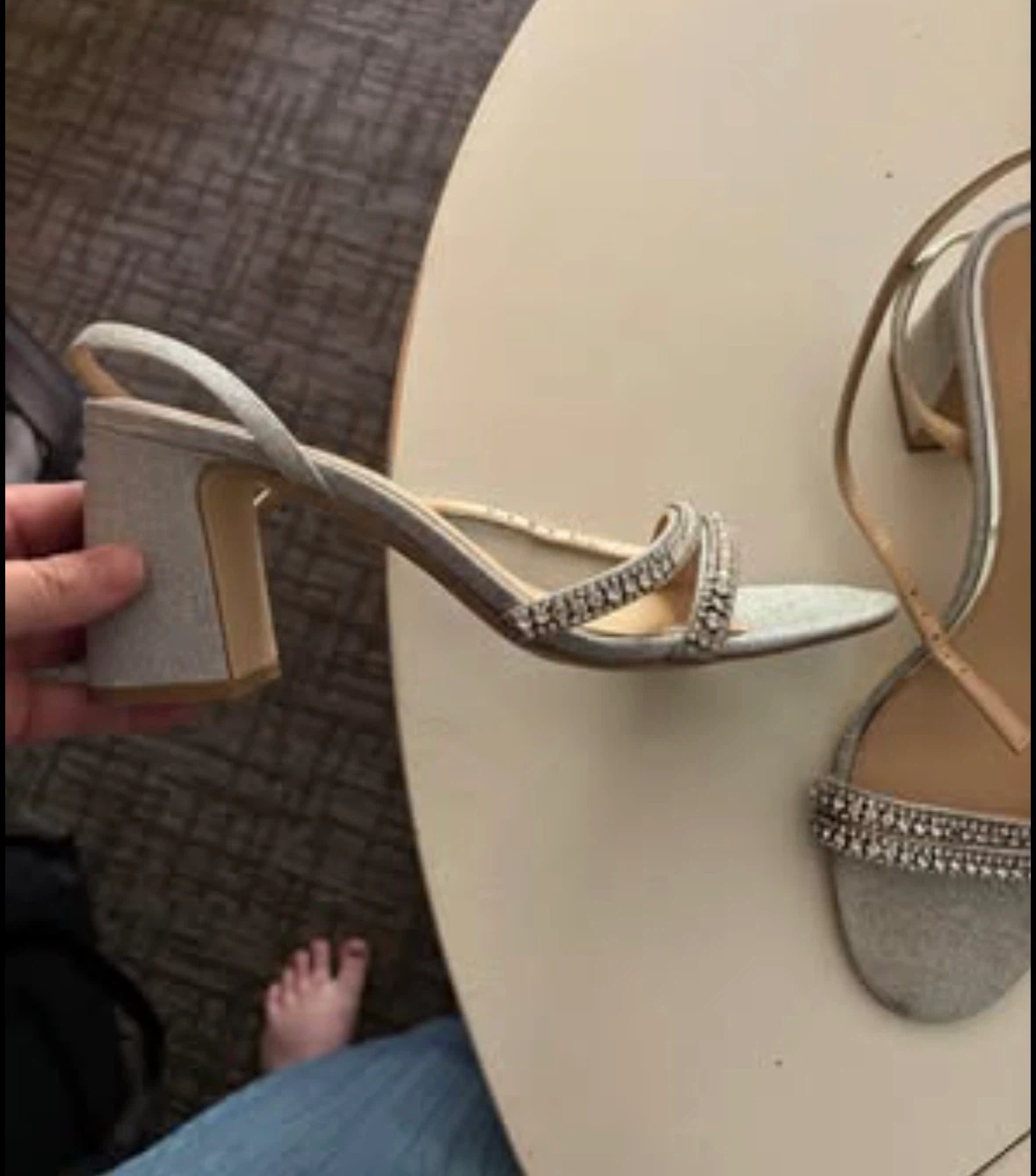 Jewel Badgley Mischka Rochel Platform Block Heel Sandals - photo 2