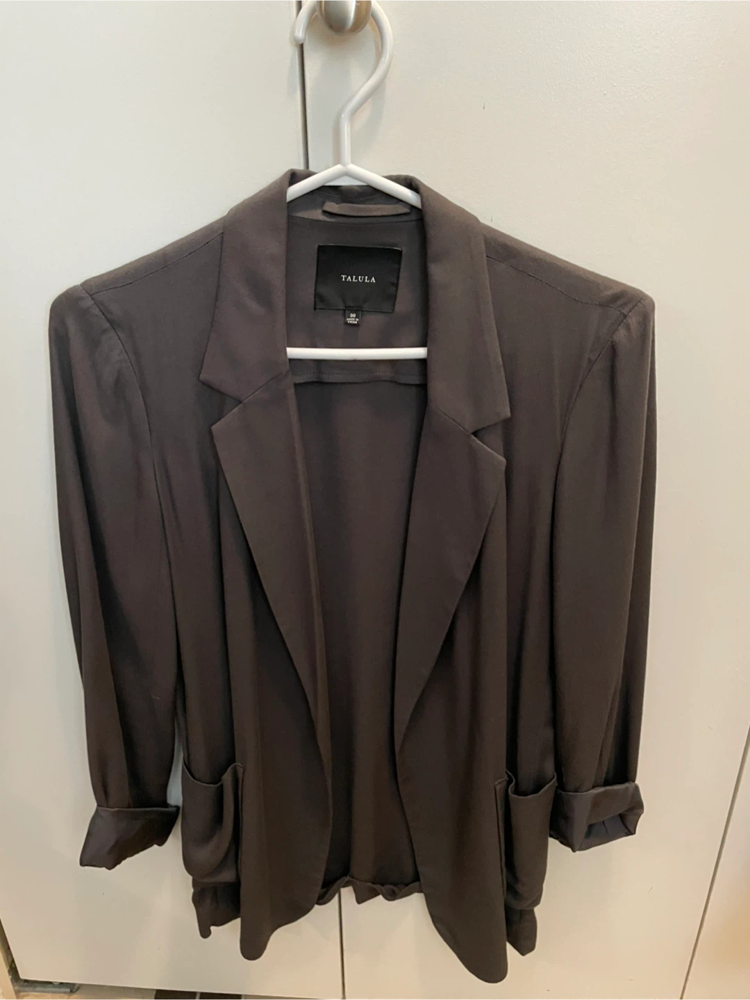 Talula size 00 Charcoal Grey Blazer