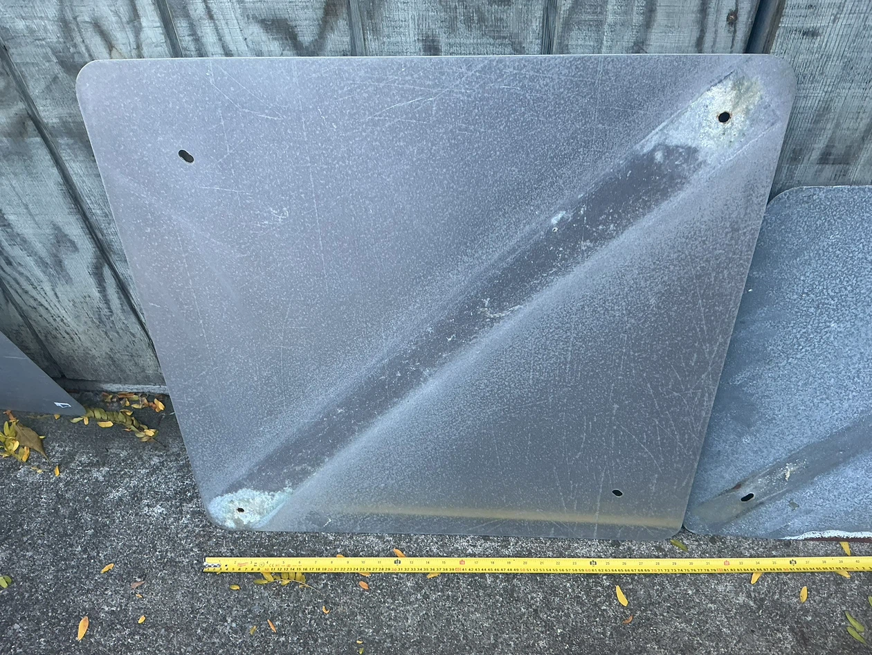 Two Vintage Metal Traffic Signs - photo 5
