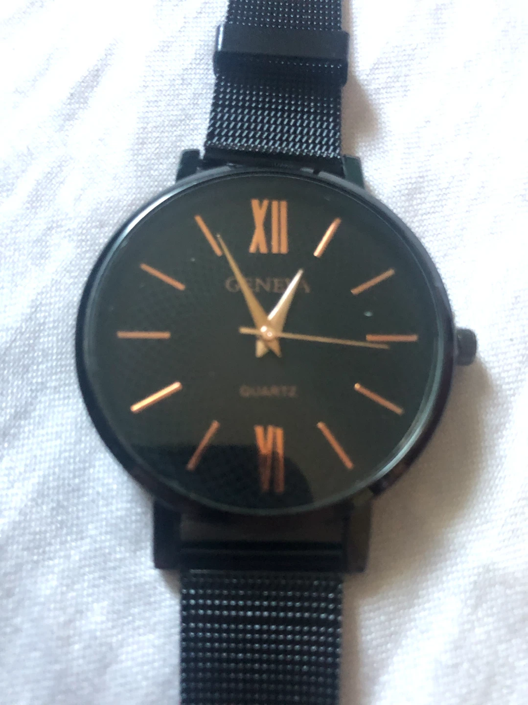 Geneva Black Quartz Watch Unisex - photo 2