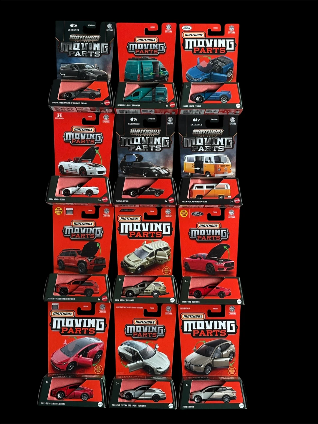Set of 12 Matchbox Moving Parts Diecast