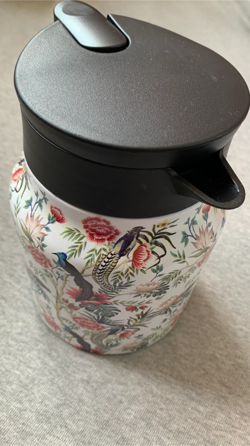 Floral + Blue Bird Stainless Steel Vacuum Tea/Coffee Carafe - photo 3