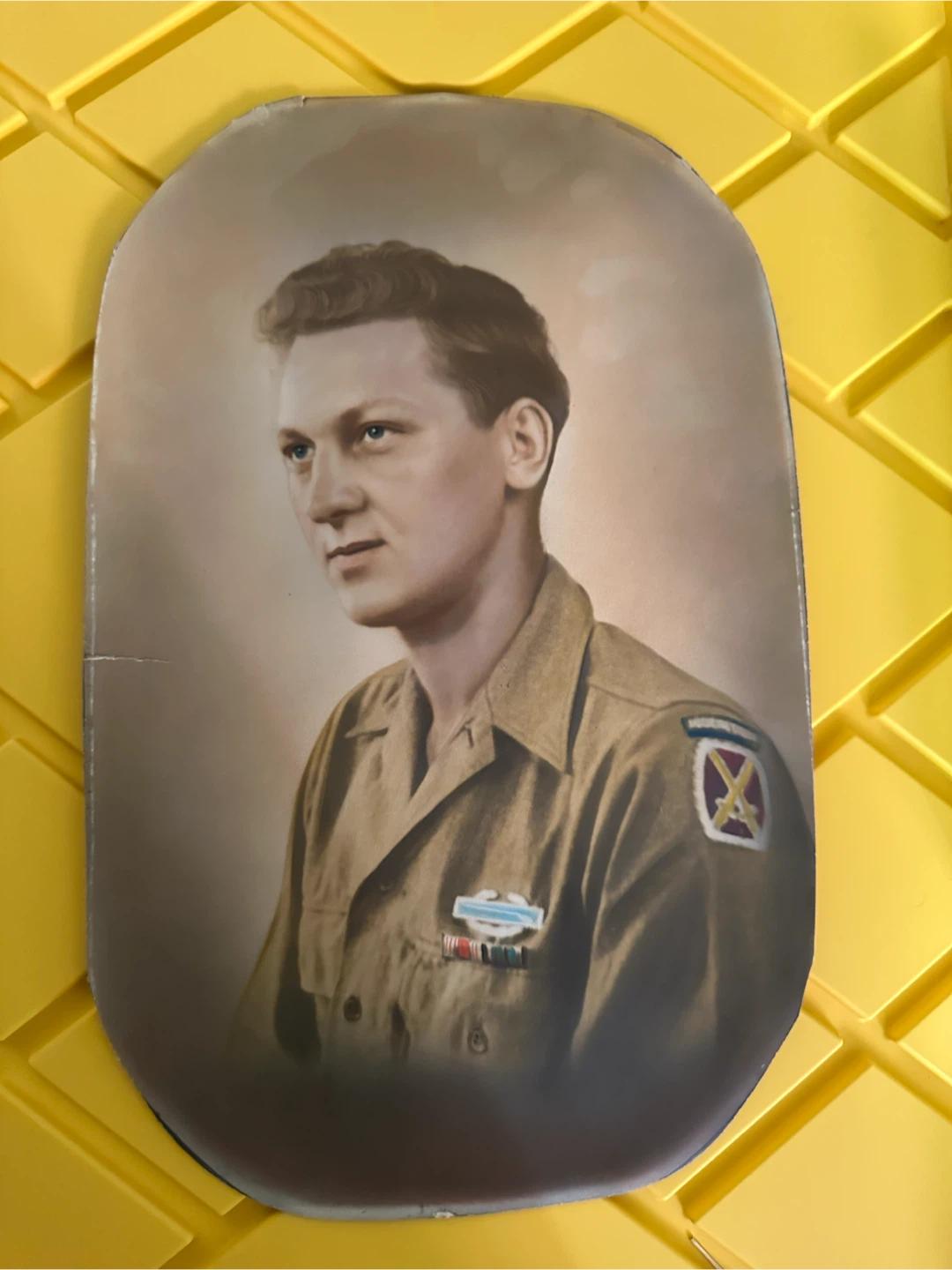 Vintage 10th Mountain Division Military Portrait