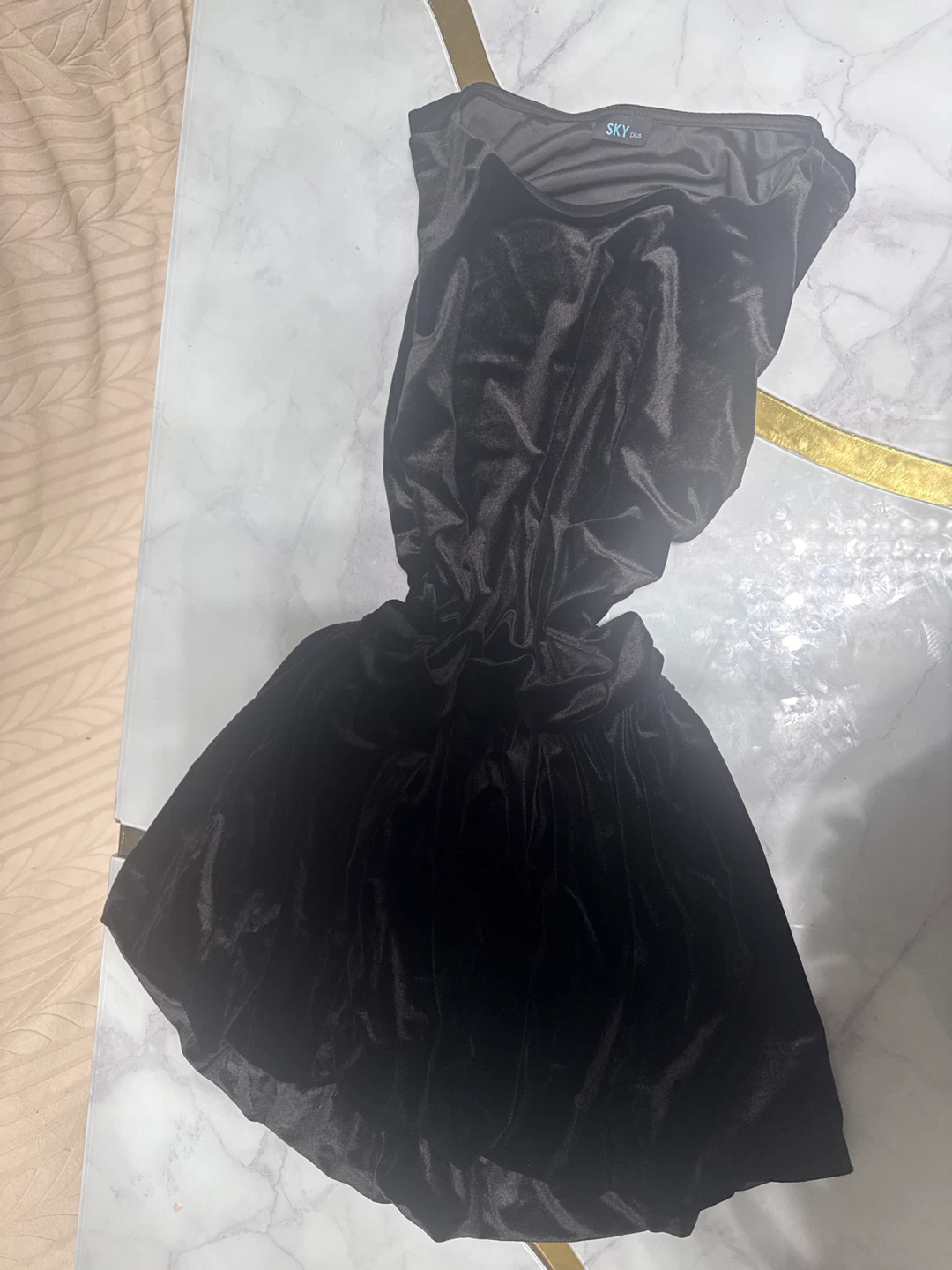 SKY plus Black Velvet Dress - photo 2