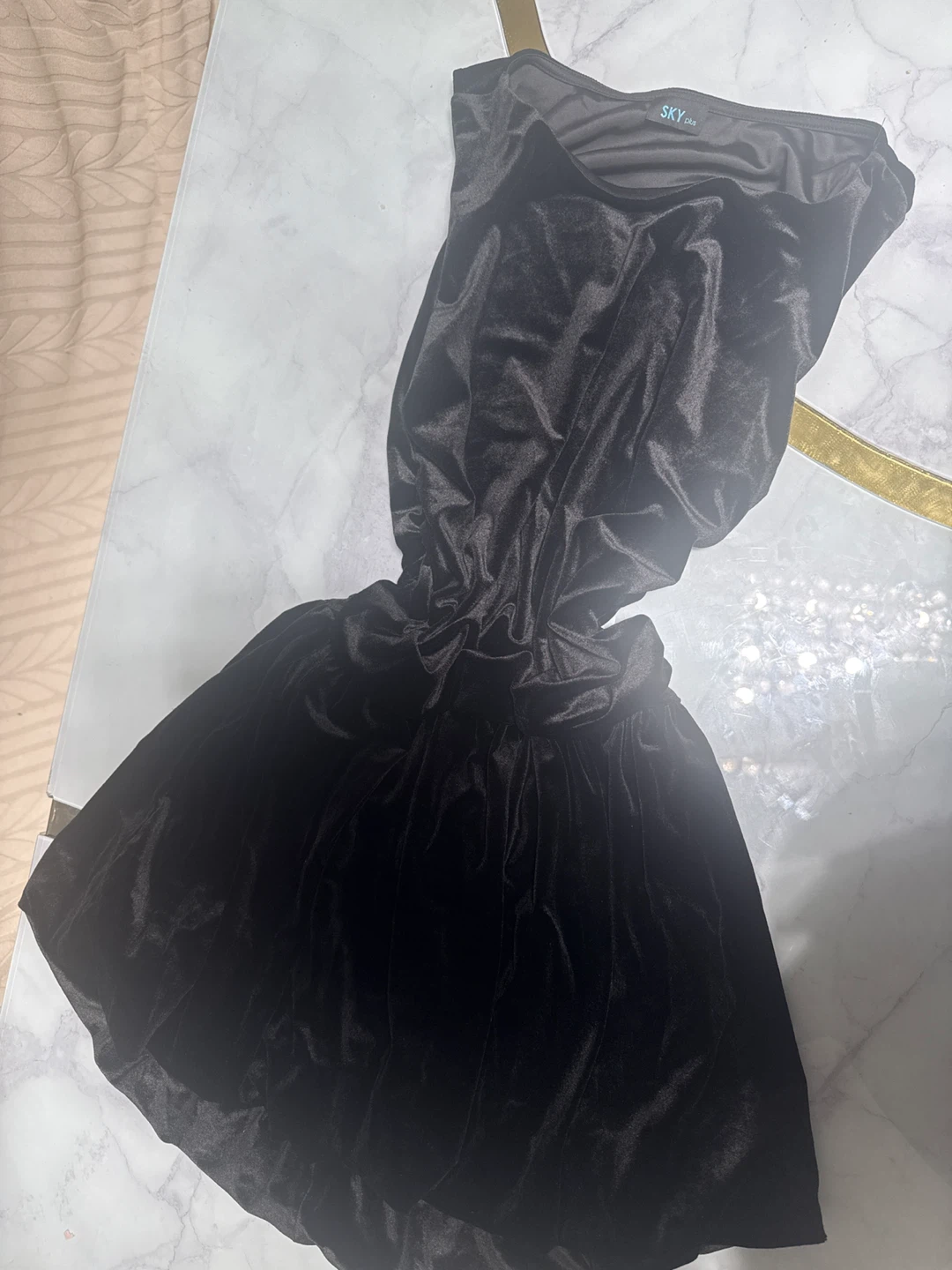 SKY plus Black Velvet Dress - photo 3