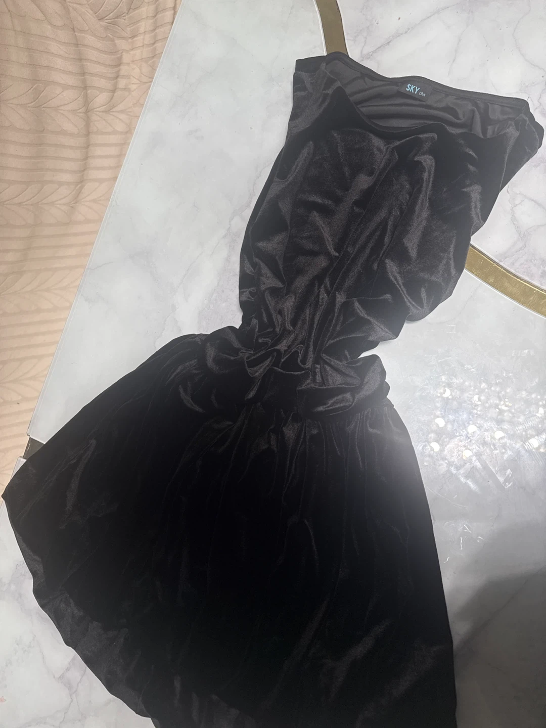 SKY plus Black Velvet Dress - photo 4