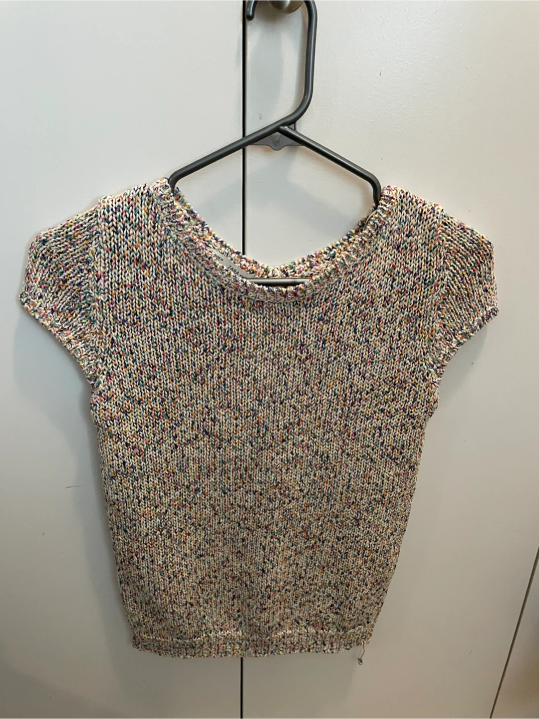 Zara small size knit multicolour short sleeve top