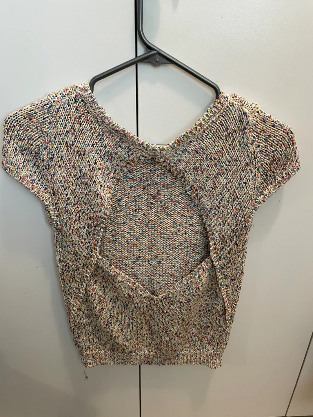 Zara small size knit multicolour short sleeve top - photo 2