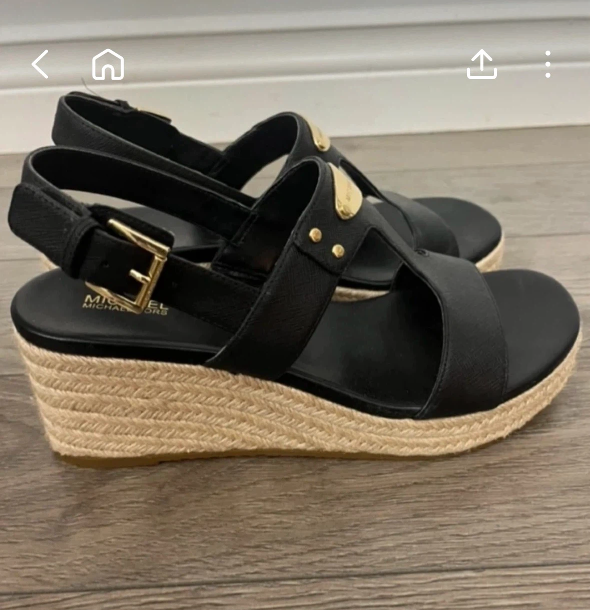 Michael Kors Black Espadrille Wedge Sandals - photo 2