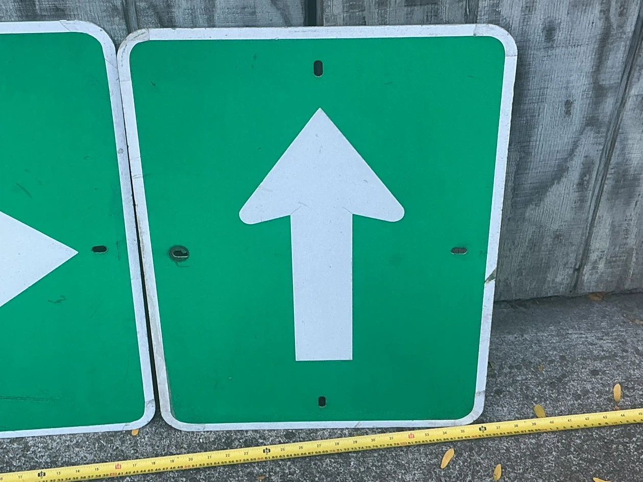 Two Metal Traffic Directional Signs ! - photo 3