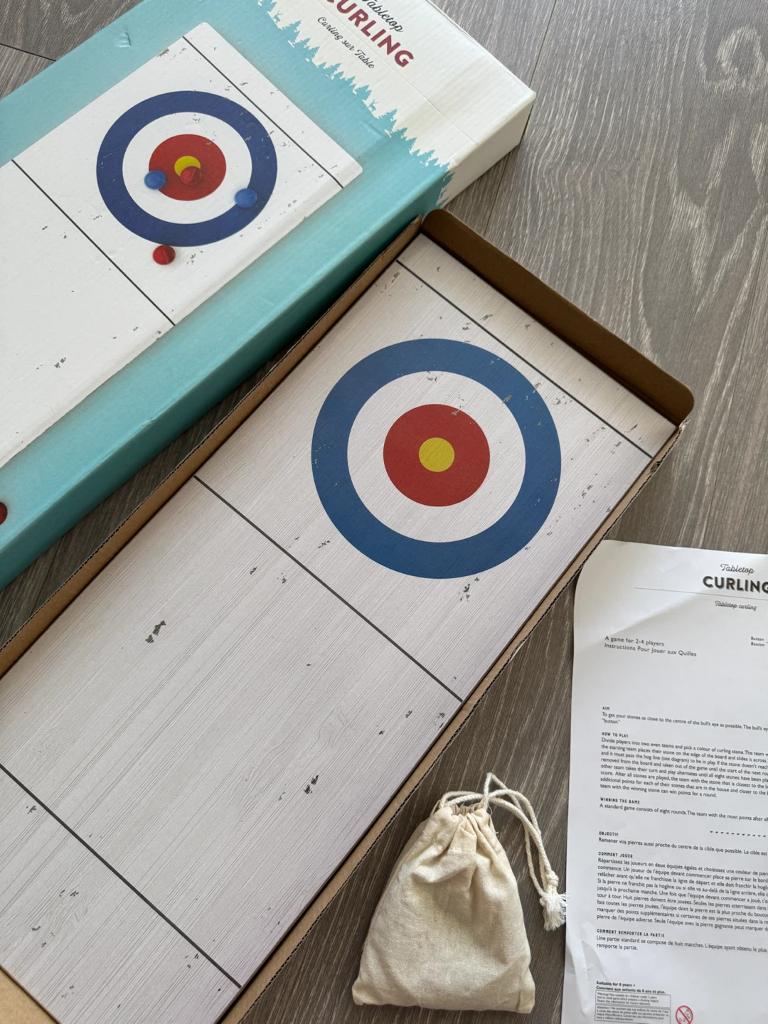Tabletop Curling Game – Wooden Set - photo 2