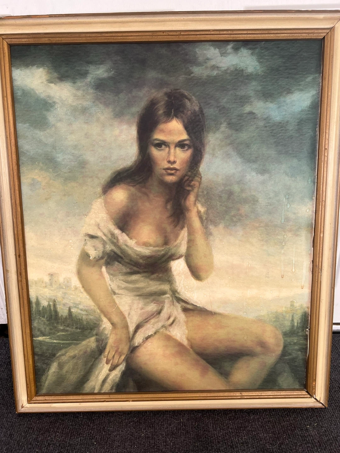 Vintage Framed Portrait Painting