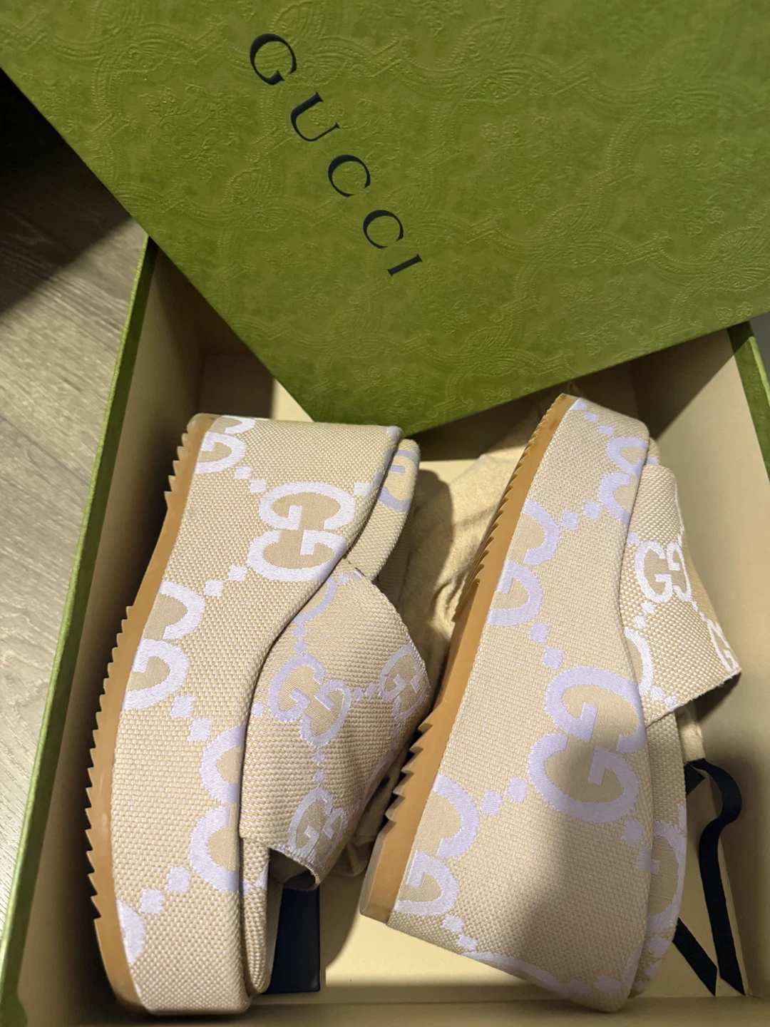 Gucci GG Canvas Wedge Sandals full set - photo 2