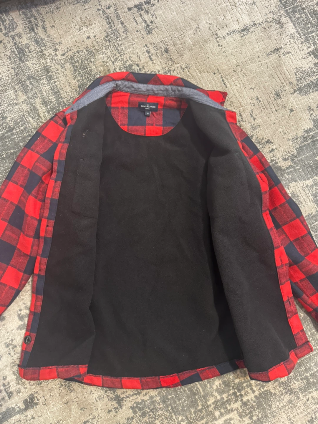 Rue Saint-Patrick Red and Black Plaid Flannel Shirt - photo 2