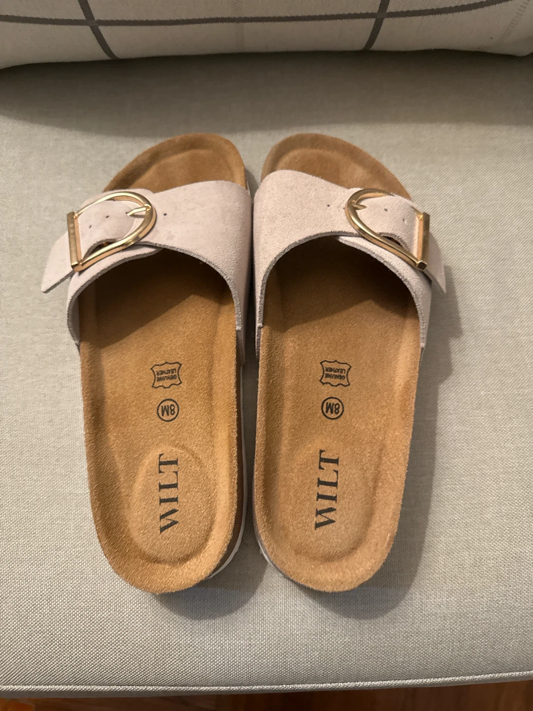 WILT Suede Buckle Slides