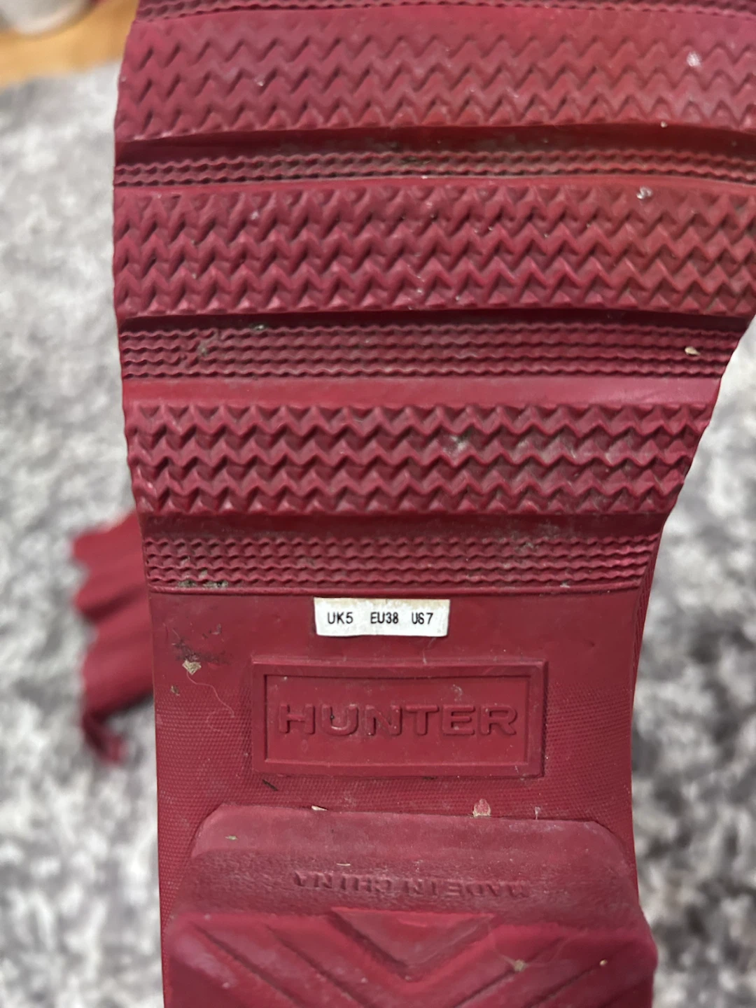 Hunter Red Chelsea Rain Boots Size 7 - photo 5