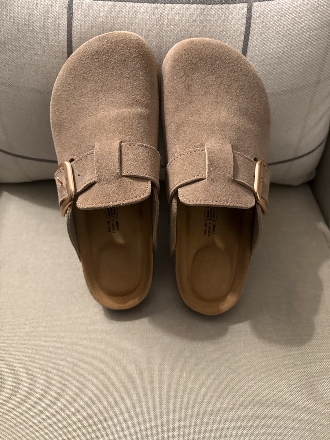 Project Cloud Suede Clogs Taupe Size 8.5M