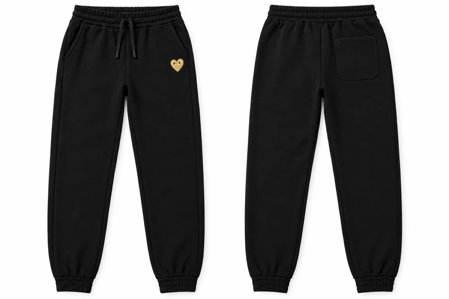 Comme des Garçons Play Gold Heart Sweatpants