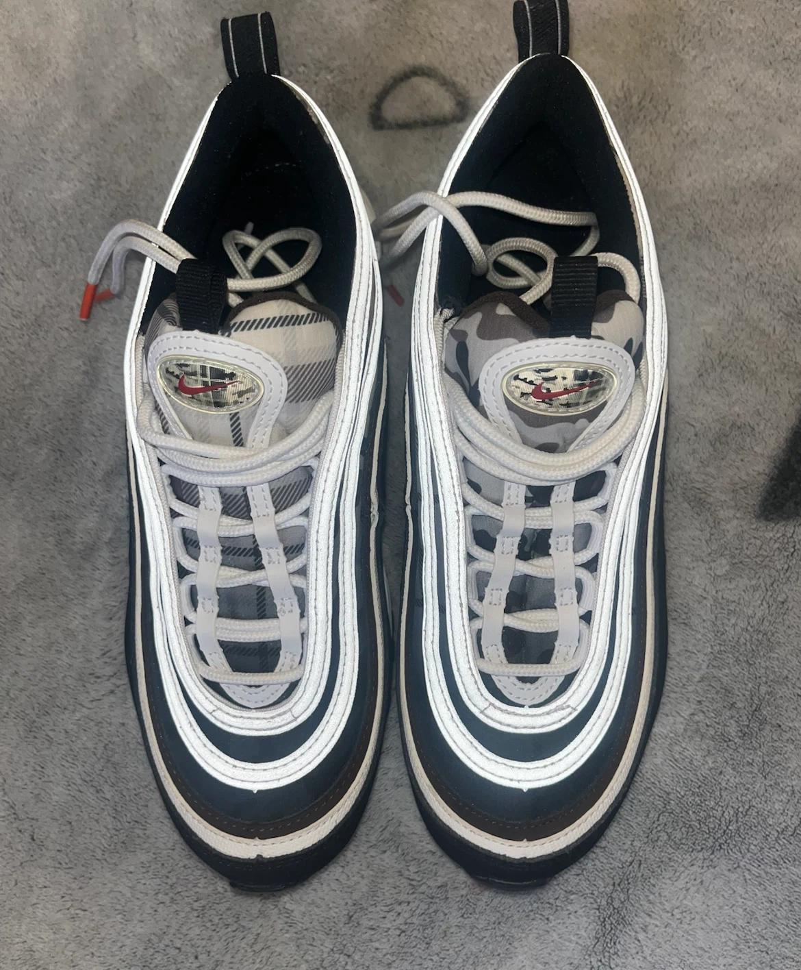 Nike Air Max 97 White Black Baroque Brown, size 6.5,39