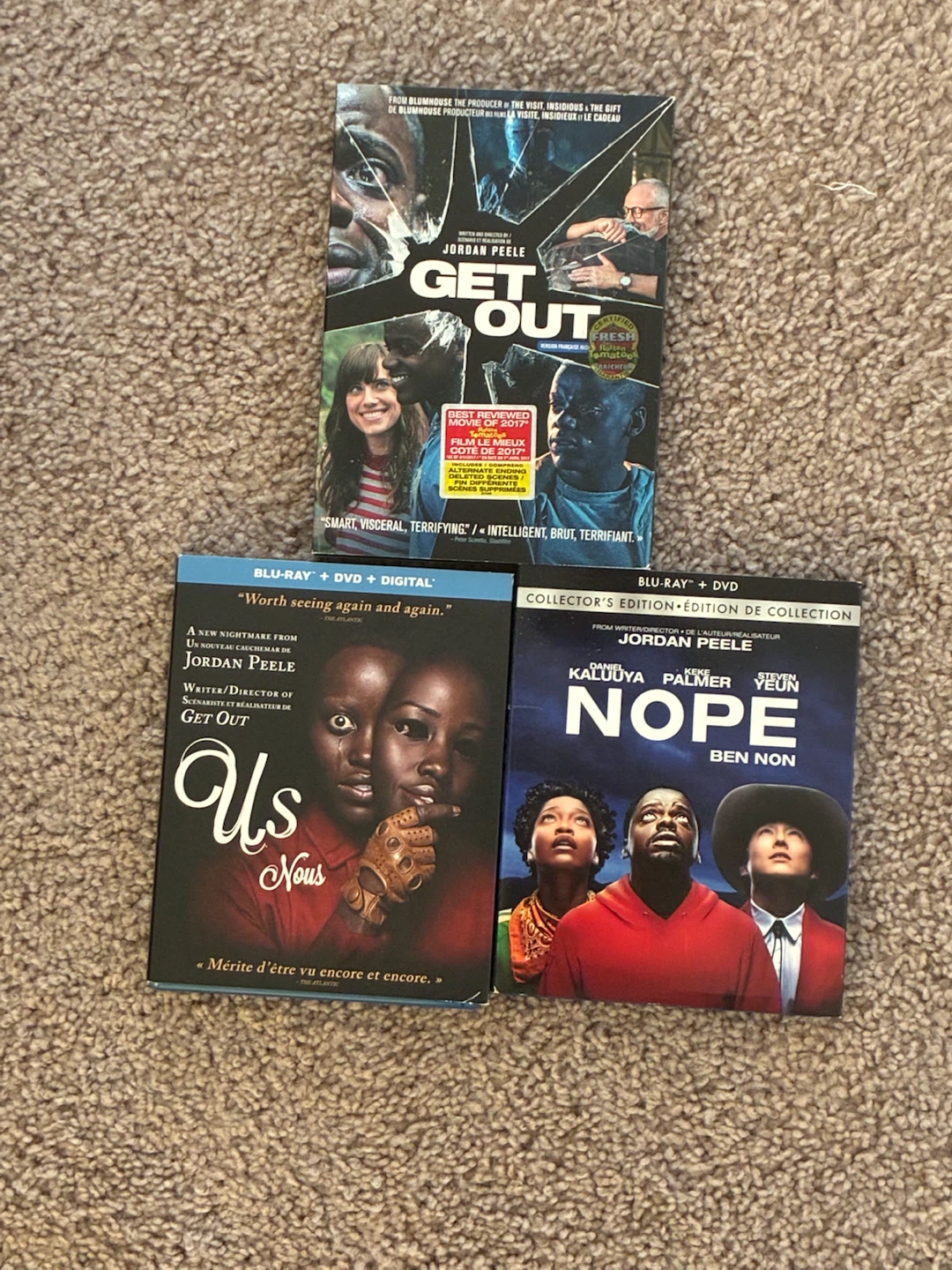 Jordan Peele Blu-ray Bundle: Get Out, Us, and Nope