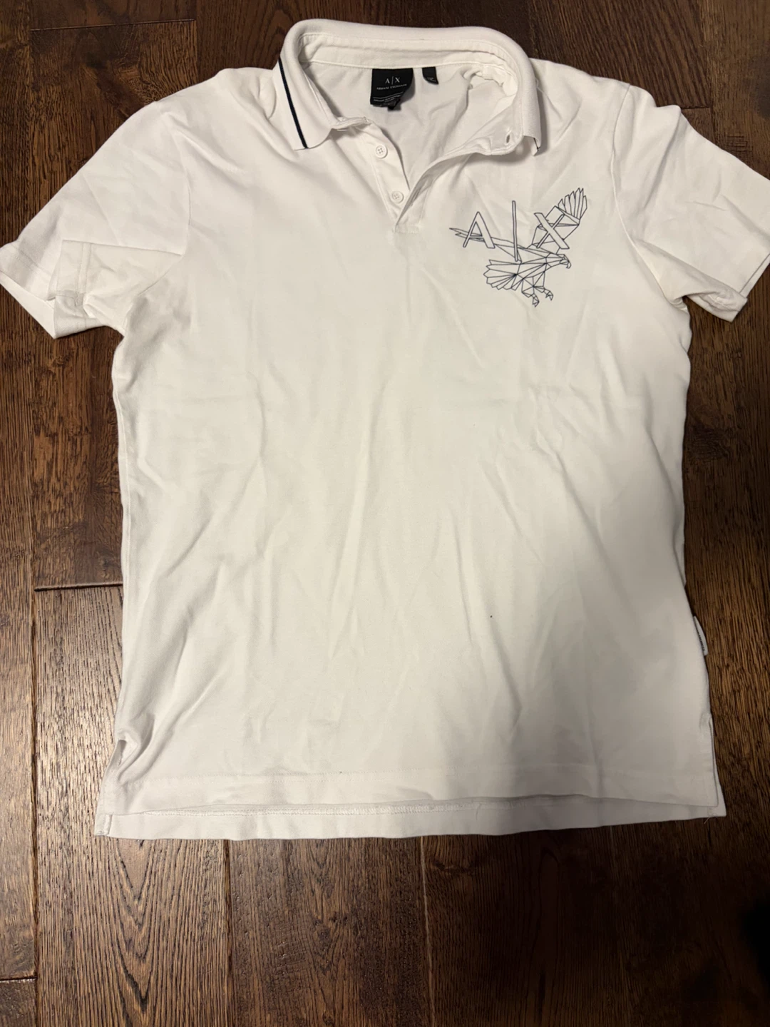 A|X Armani Exchange White Polo Shirt