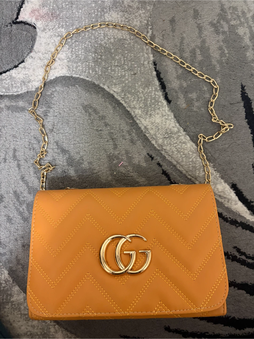 Gucci GG Marmont style chevron crossbody bag