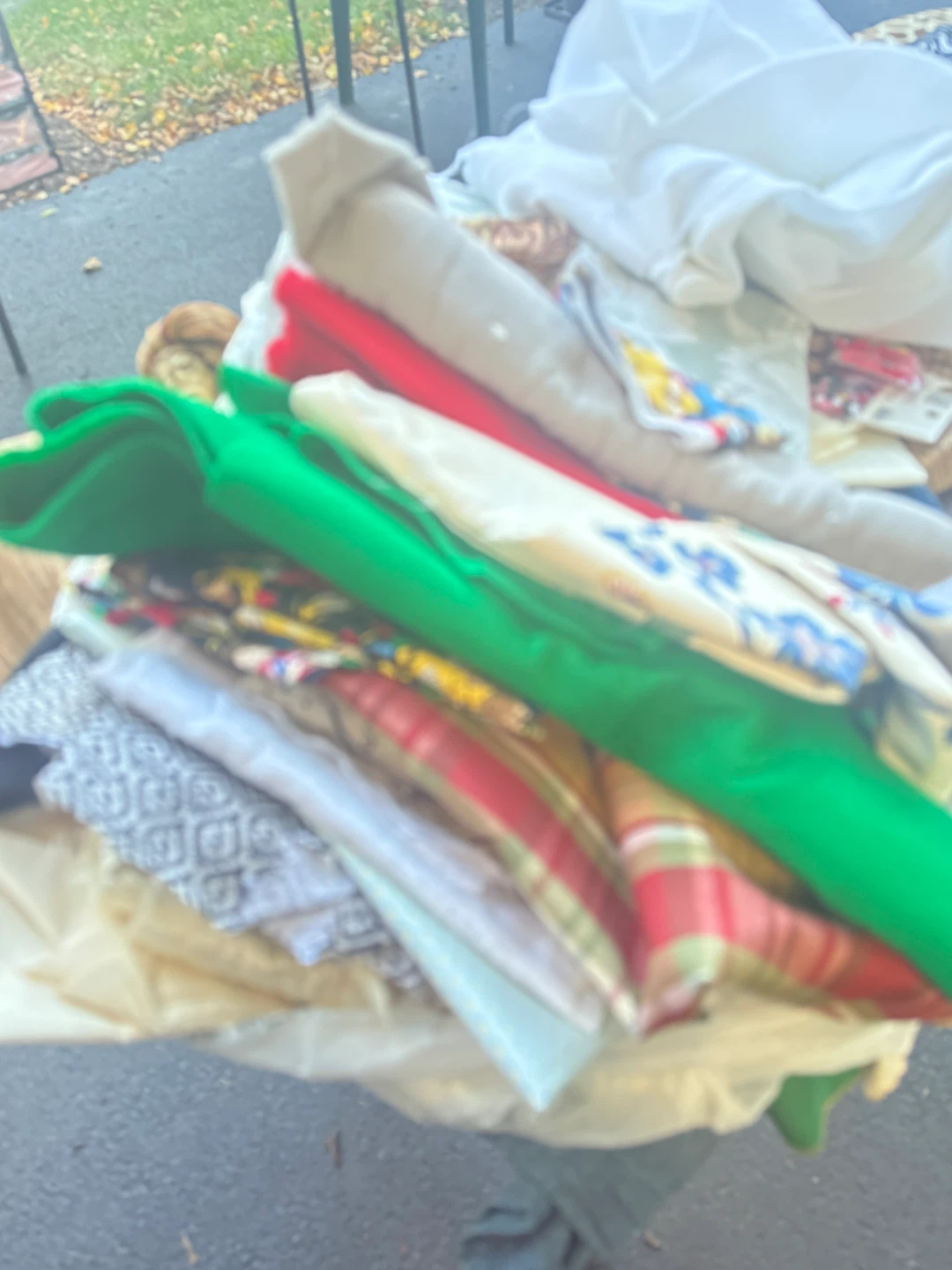 Assorted Fabric Remnants and Cloth Bundle