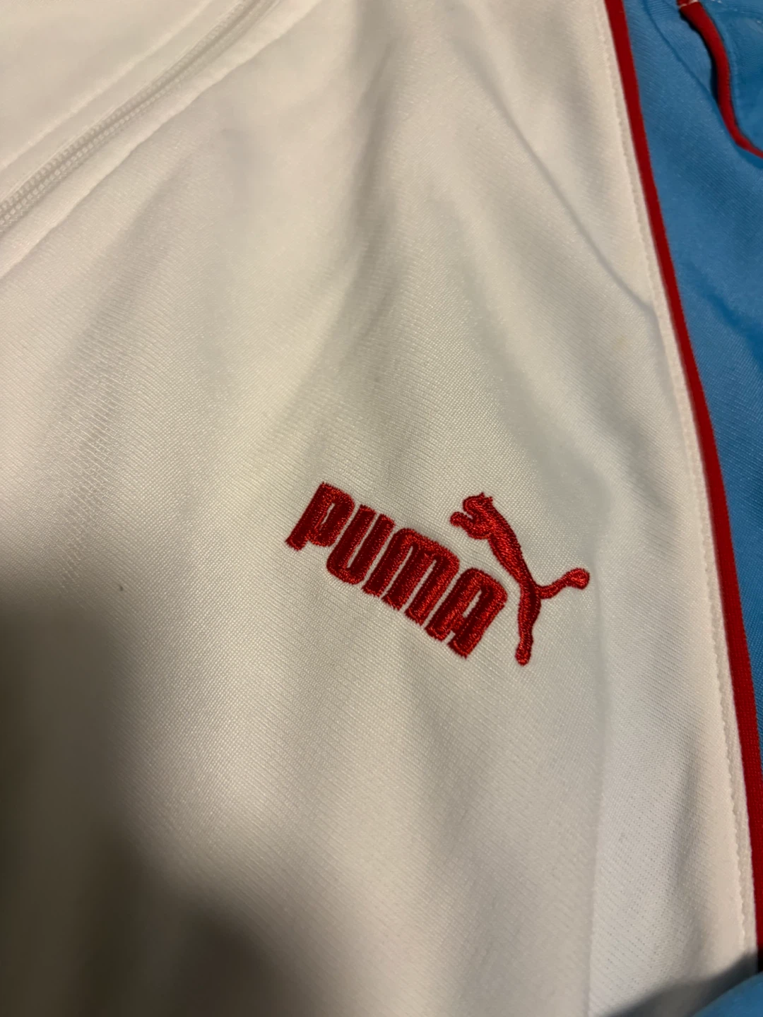 Puma Track Jacket White Blue Red - photo 2