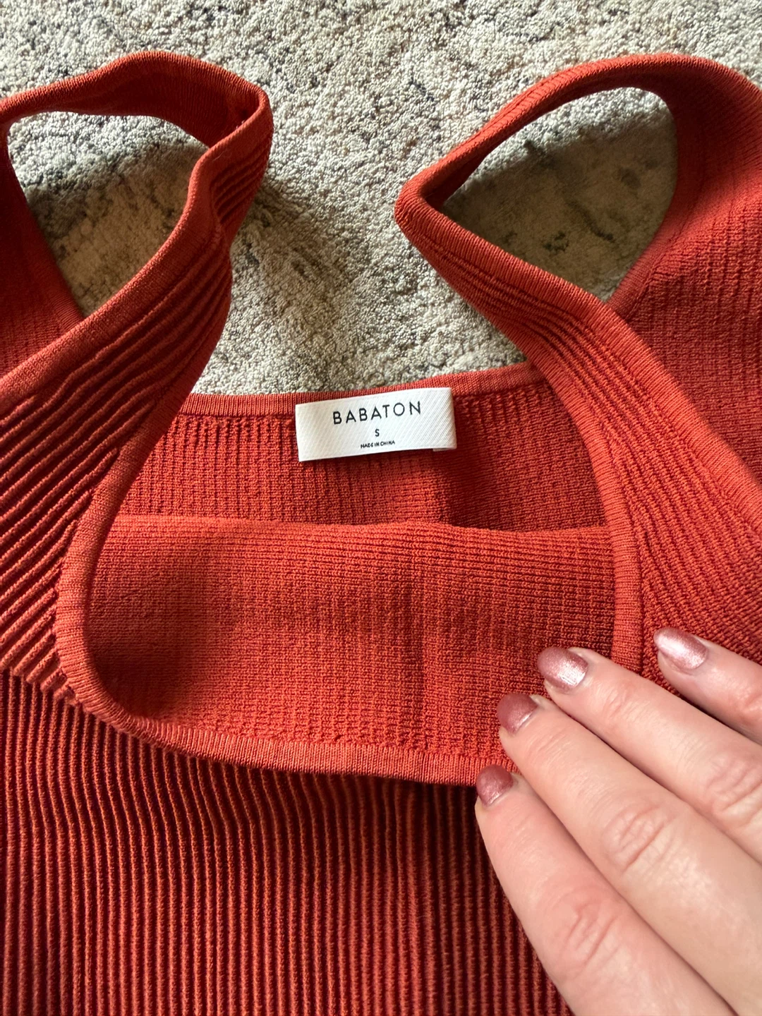 Babaton Ribbed Tank Top - Rust - photo 2