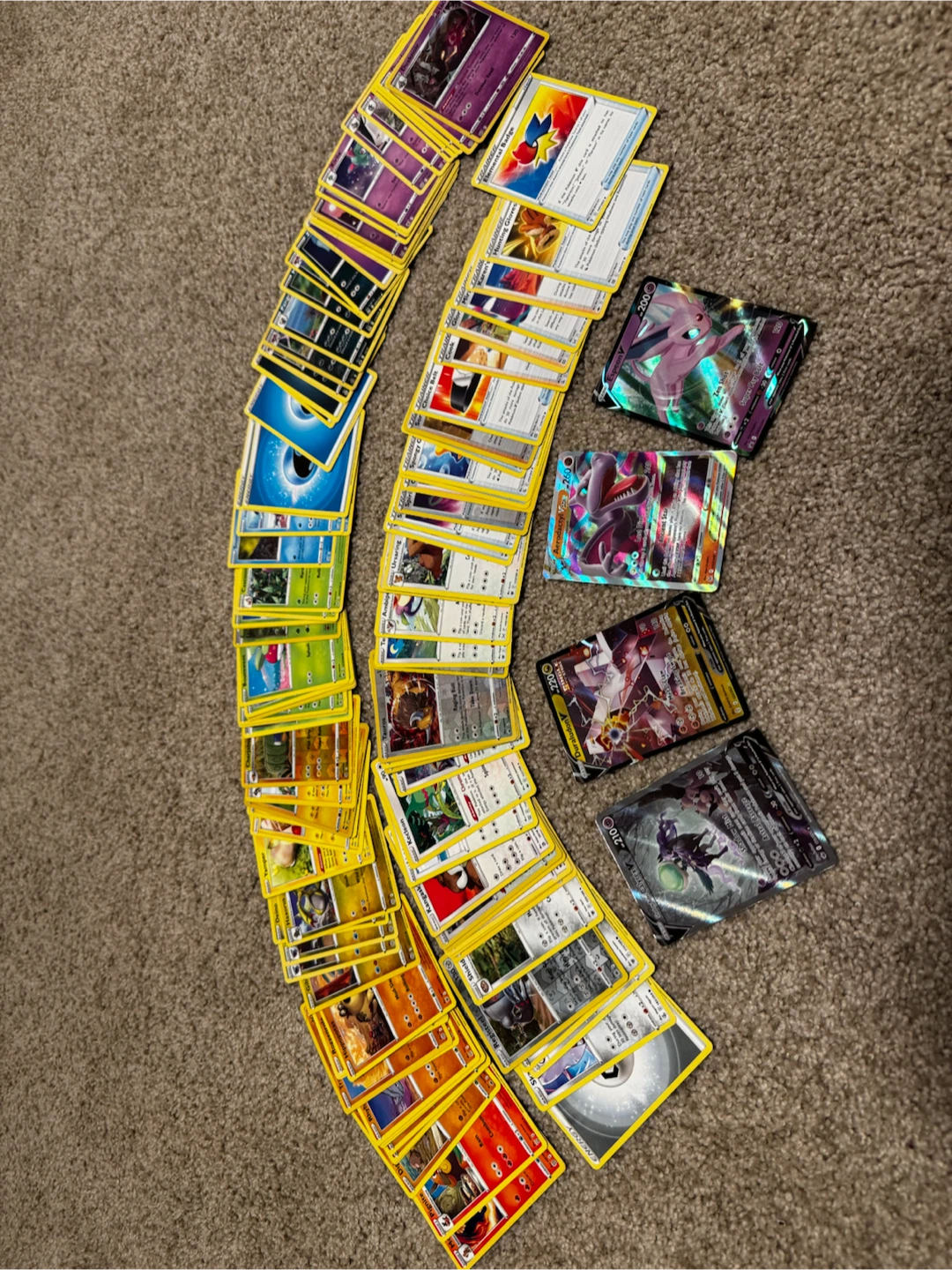Large Collection of Pokemon Trading Cards