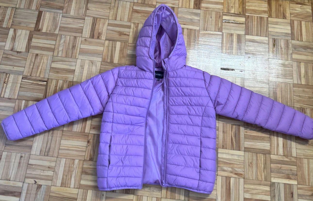 George Purple Puffer Jacket;Size 14/16 - photo 2