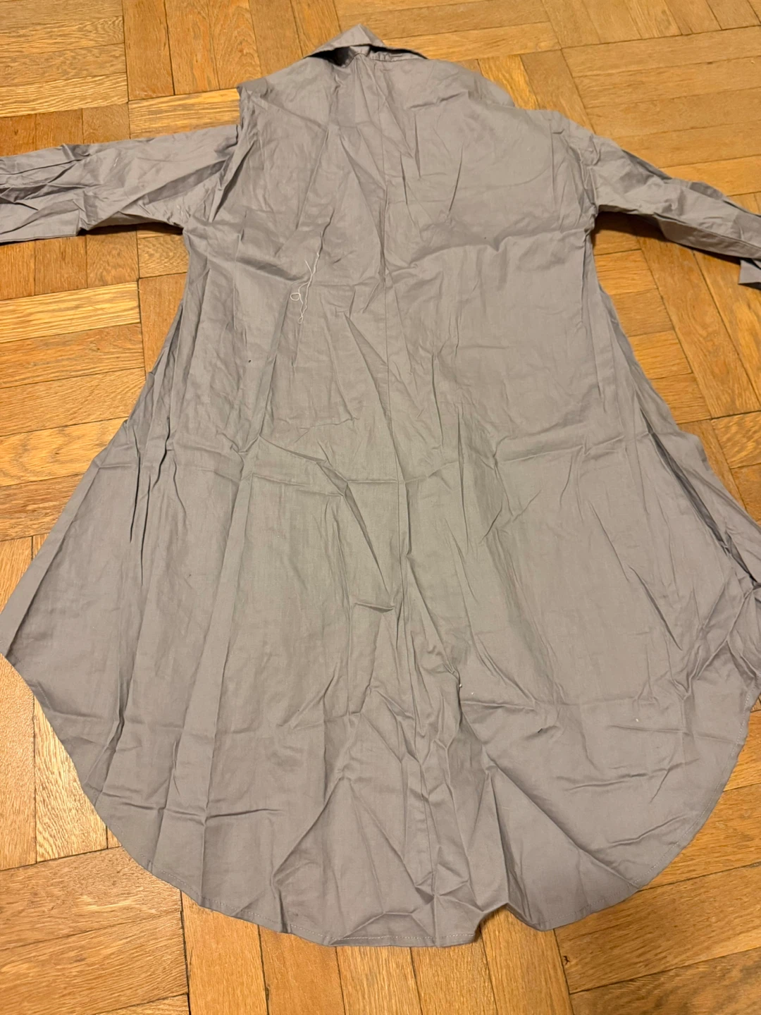 Blue/ Gray Button-Down Shirt Dress - photo 4