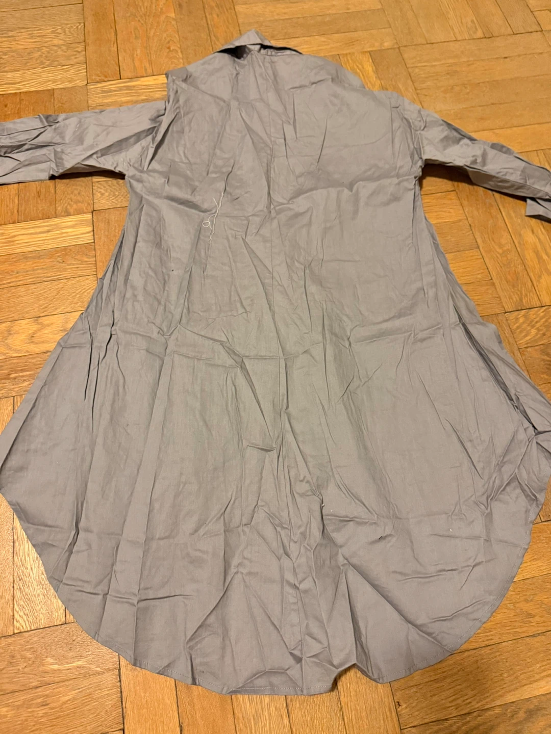 Blue/ Gray Button-Down Shirt Dress - photo 5