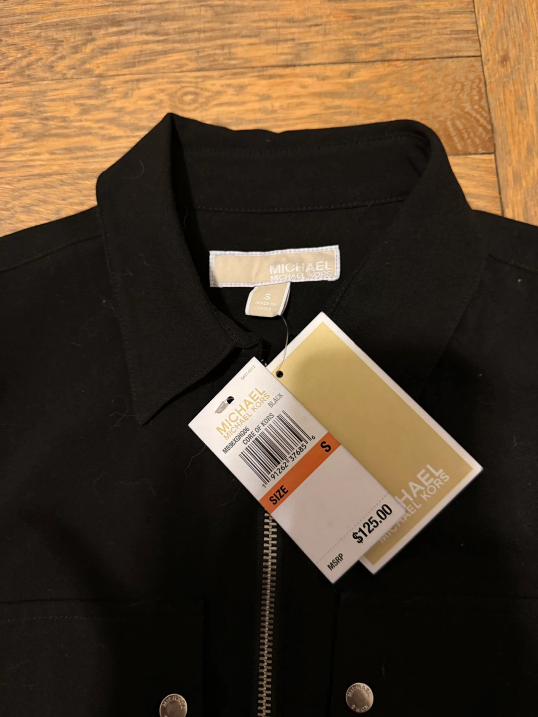 Michael Kors Black Zip-Front Dress Size S