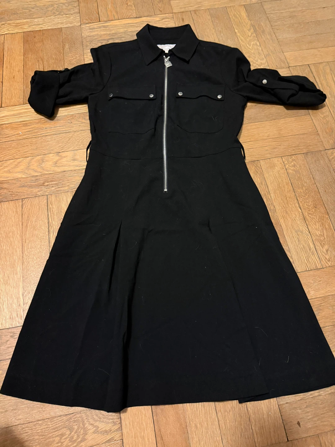 Michael Kors Black Zip-Front Dress Size S - photo 2