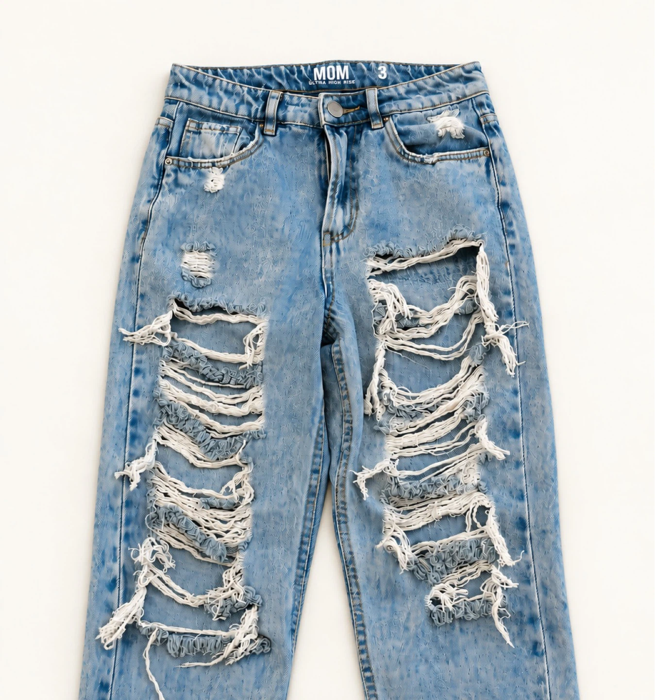 Mom Ultra High Rise Distressed Jeans Size 3