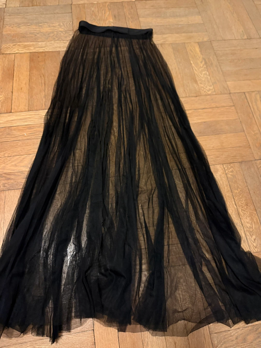 Black Tulle Maxi Skirt