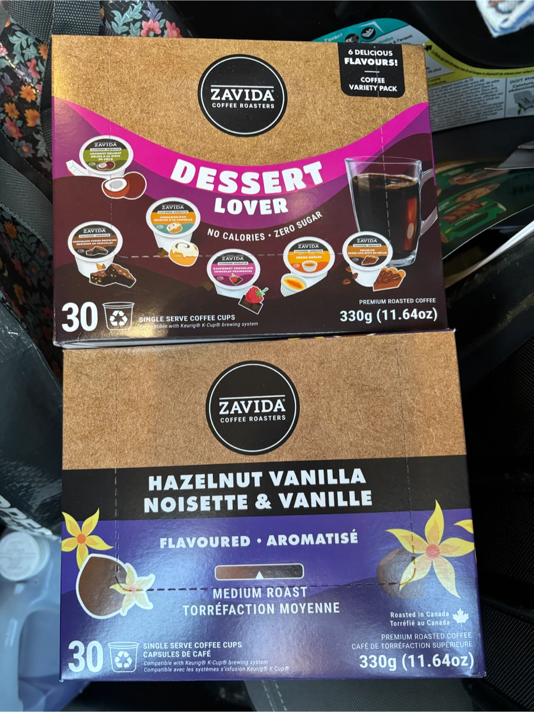 Zavida Coffee K-Cups Variety and Hazelnut Vanilla