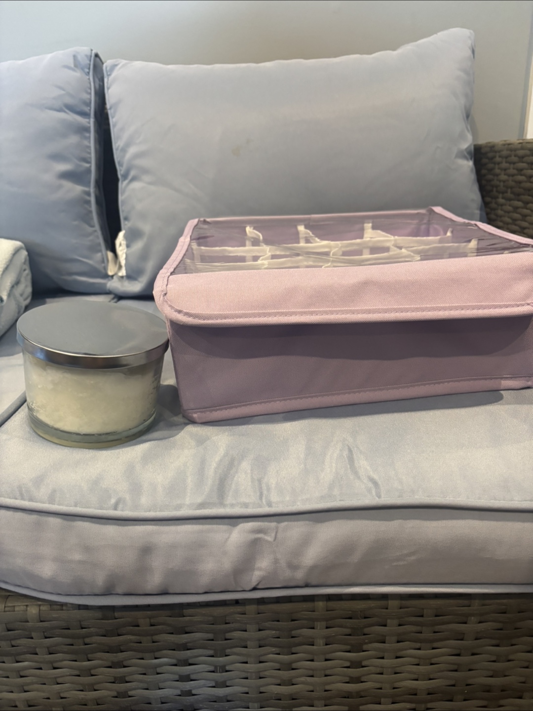 Purple Fabric Storage Basket with Dividers - photo 4