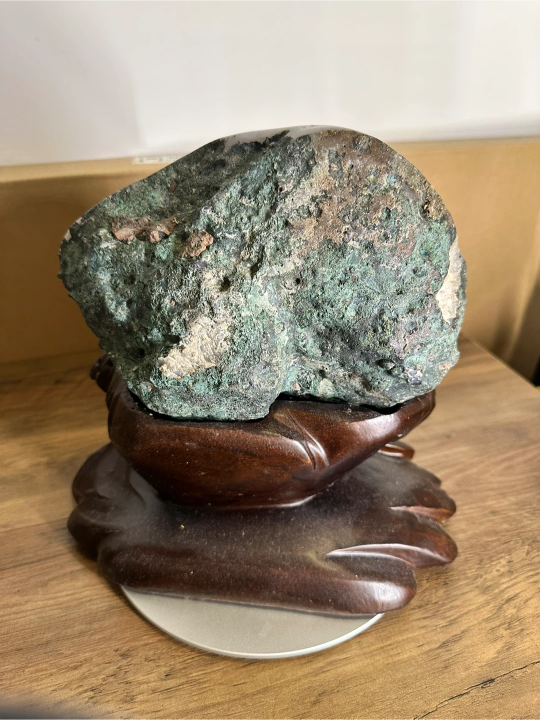 Large Amethyst Geode with Wooden Stand - photo 5