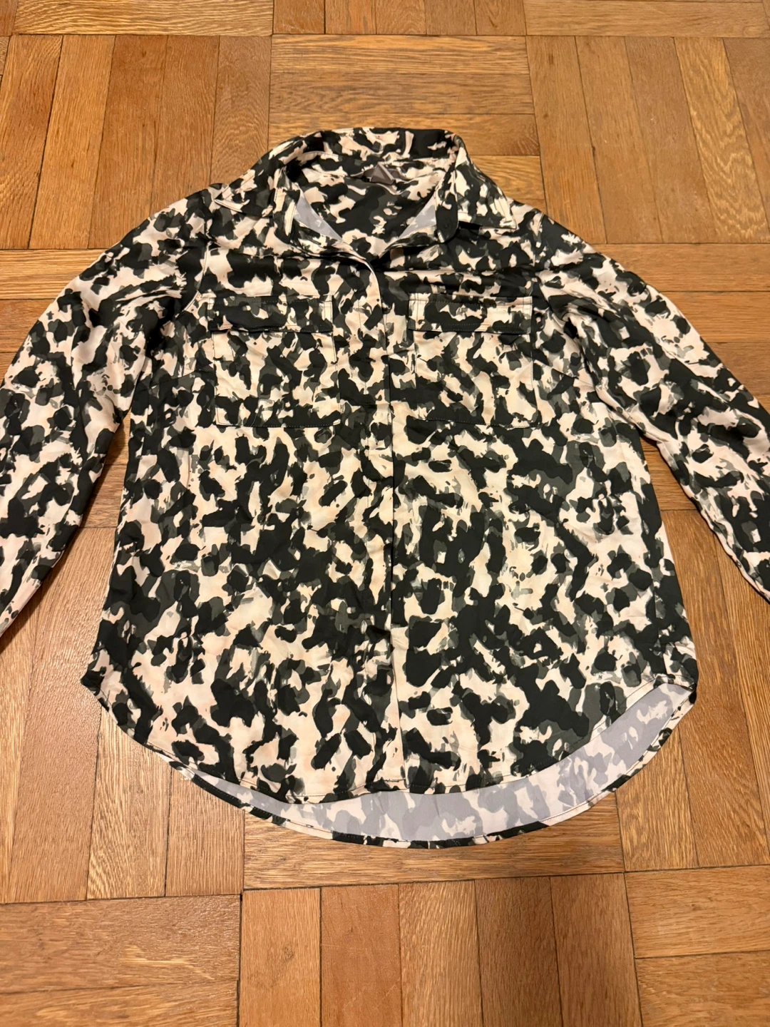 H&M Patterned Long-Sleeve Shirt XXS - photo 2